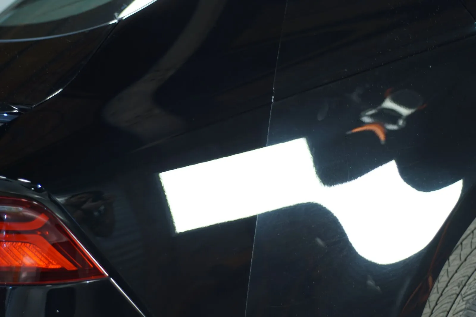 Paint correction under inspection light